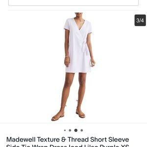 Madewell Short Sleeve Side Tie Dress